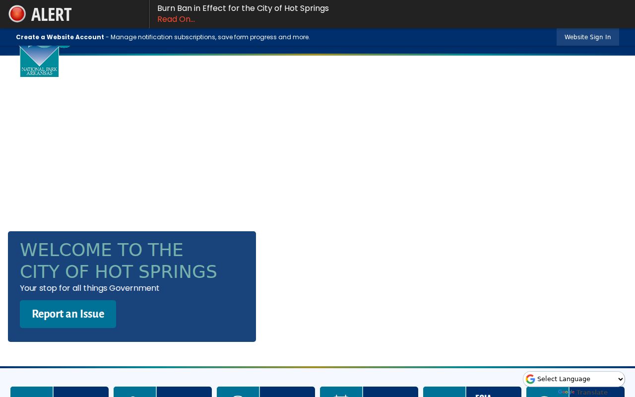 Hot Springs residents directory city services portal