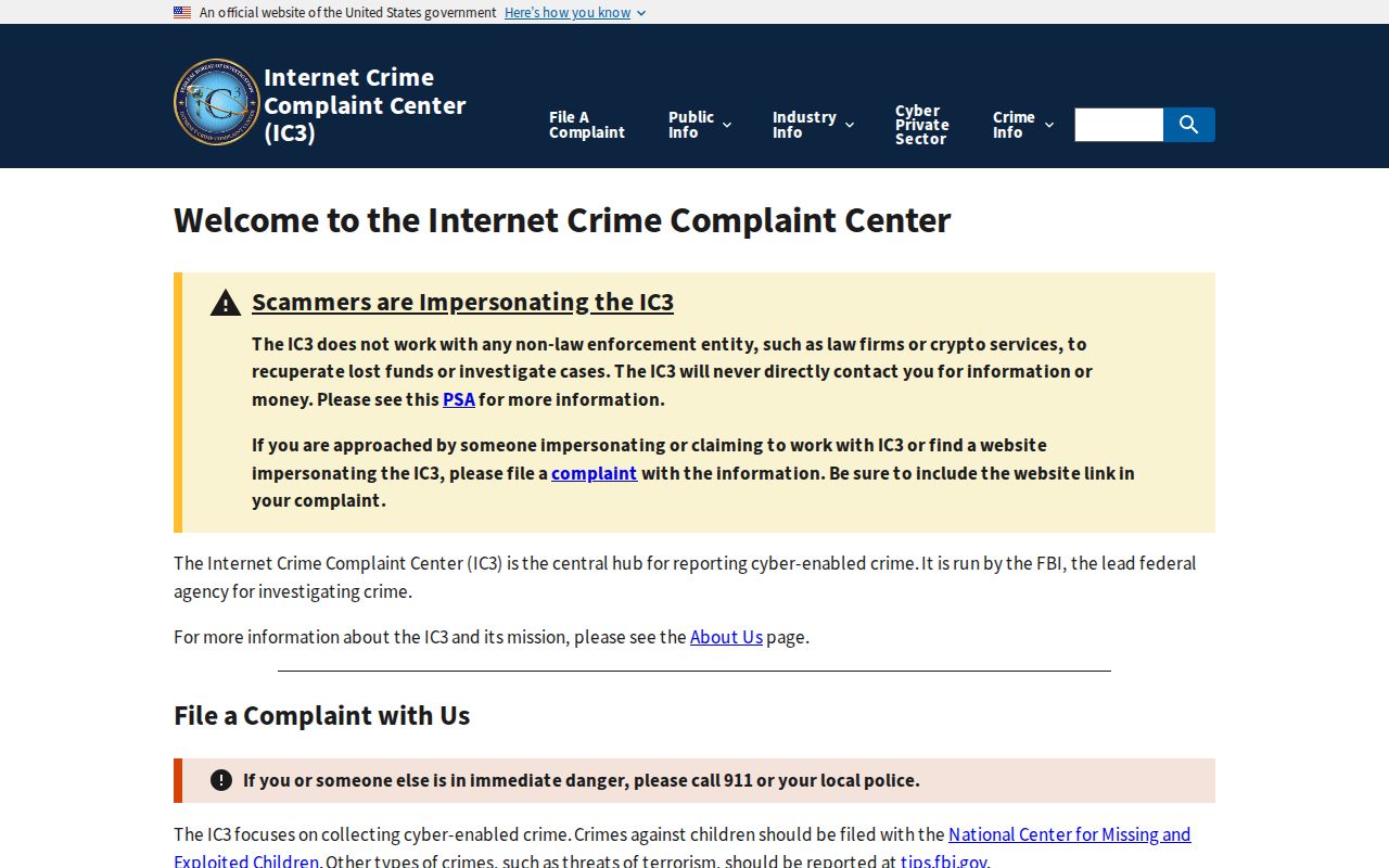 Hot Springs neighbors FBI internet crime reporting portal