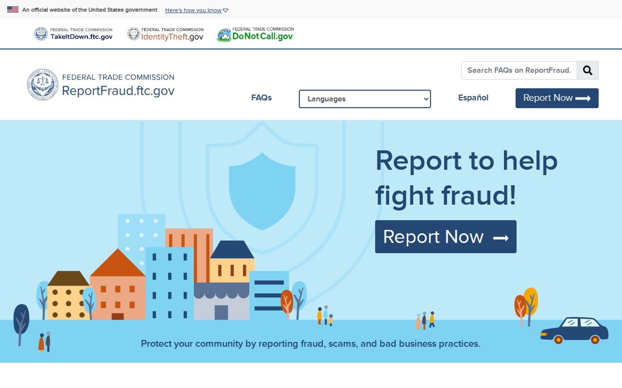 Hot Springs neighbors FTC fraud reporting portal