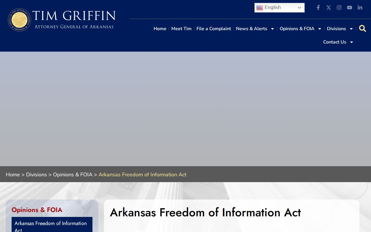 Hot Springs ZIP code directory Arkansas FOIA overview